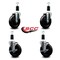 Service Caster 5'' Hard Rubber Wheel Swivel 1-3/8'' Expand Stem Caster Set 2 Brakes, 4PK SCC-EX20S514-HRS-2-TLB-2-138 - alternate 3
